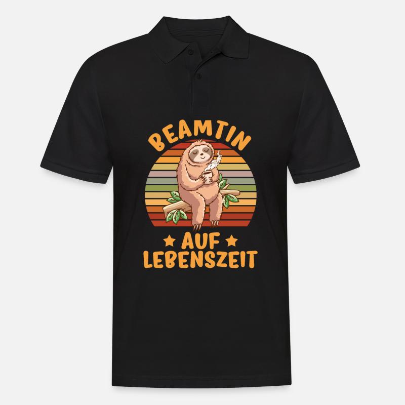 Beamtin auf Lebenszeit - Beamtin Kaffee Beamtin Ge - Männer Poloshirt - Schwarz