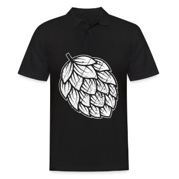Hopfen Vintage Retro Craft Bier Liebhaber Brauen G - Männer Poloshirt - Schwarz - Vorne - Kai (181cm)