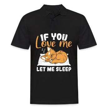 Süße Katz schlafende Katen If you love me let me s - Männer Poloshirt - Schwarz - Vorne - Kai (181cm)