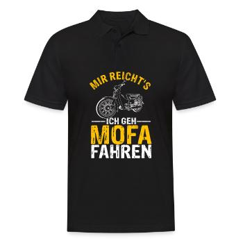Mir Reichts ich Geh Mofa Roller Fahren Mofafahrer - Männer Poloshirt - Schwarz - Vorne - Kai (181cm)