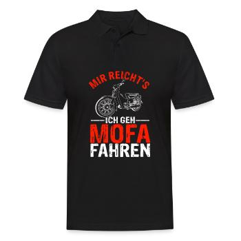 Mir Reichts ich Geh Mofa Roller Fahren Mofafahrer - Männer Poloshirt - Schwarz - Vorne - Kai (181cm)