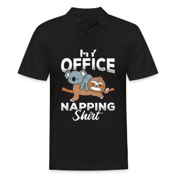 This Is My Office Napping Shirt Koala Faultier - Männer Poloshirt - Schwarz - Vorne - Kai (181cm)