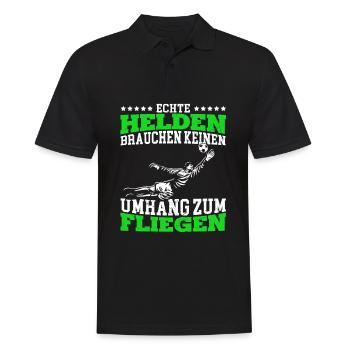 Torwart Shirt Fußball Handball Torhüter Torwart - Männer Poloshirt - Schwarz - Vorne - Kai (181cm)