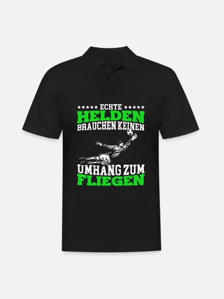 Echte Helden brauchen keinen Umhang zum Fliegen - - Männer Poloshirt - Schwarz