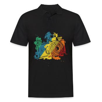 Kamera Fotograf Fotografen Photographie Kreative G - Männer Poloshirt - Schwarz - Vorne - Kai (181cm)