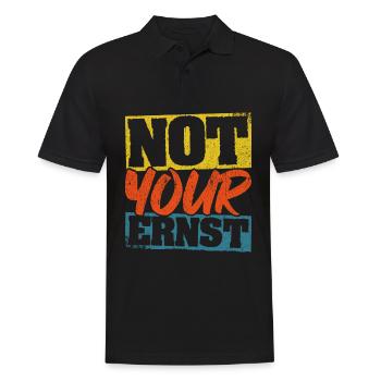 Not Your Ernst Nicht dein Ernst Denglisch als Gesc - Männer Poloshirt - Schwarz - Vorne - Kai (181cm)