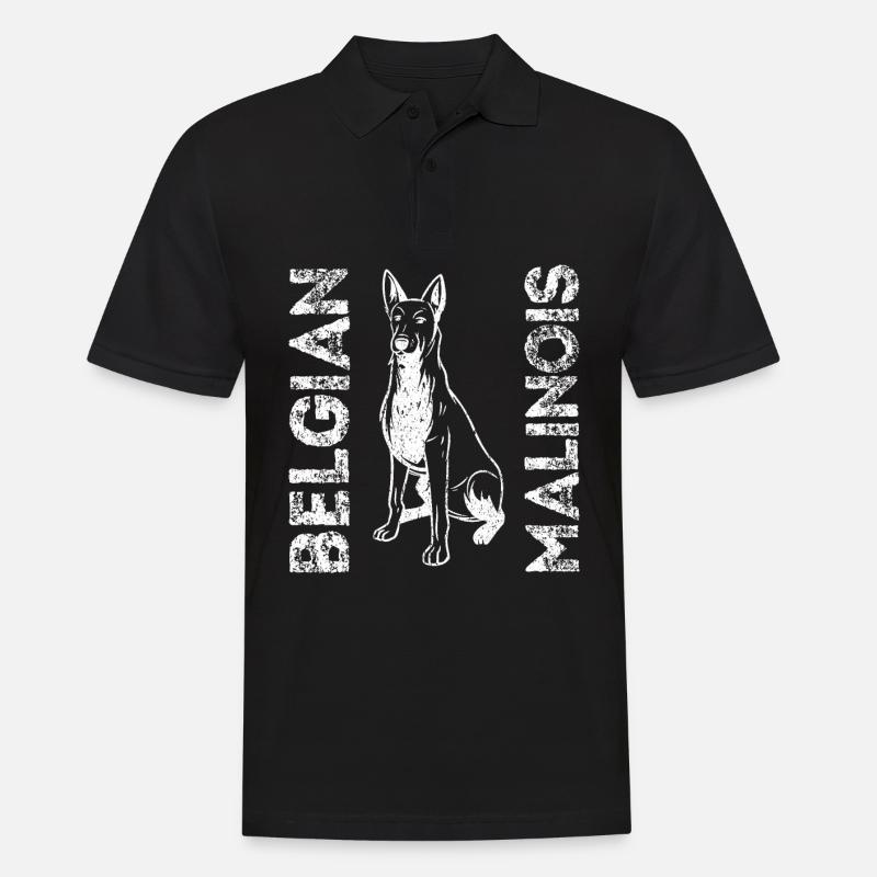 Belgian Malinois Hunde - Männer Poloshirt - Schwarz