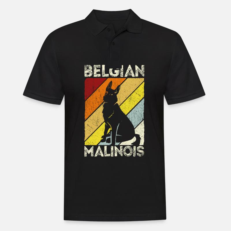 Belgian Malinois Hunde - Männer Poloshirt - Schwarz