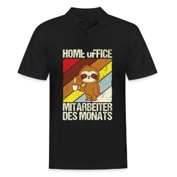 Home Office Mitarbeiter des Monats Spruch Homeoffi - Männer Poloshirt - Schwarz - Vorne - Kai (181cm)