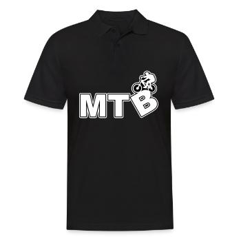 Mountain bike, MTB, mountain bike MTB, - Men's Polo Shirt - black - Front - Kai (181cm)
