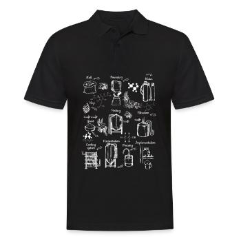 Beer Brewing - Men's Polo Shirt - black - Front - Kai (181cm)