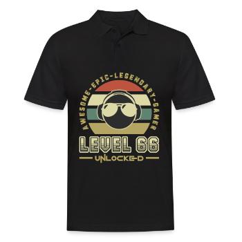 66 - Men's Polo Shirt - black - Front - Kai (181cm)