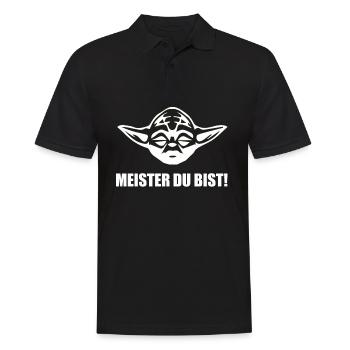 Meister du bist Meistertitel Handwerk Meisterbrief - Männer Poloshirt - Schwarz - Vorne - Kai (181cm)