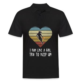 Conception de cadeau de basket-ball filles - Polo Homme - noir - Devant - Kai (181cm)