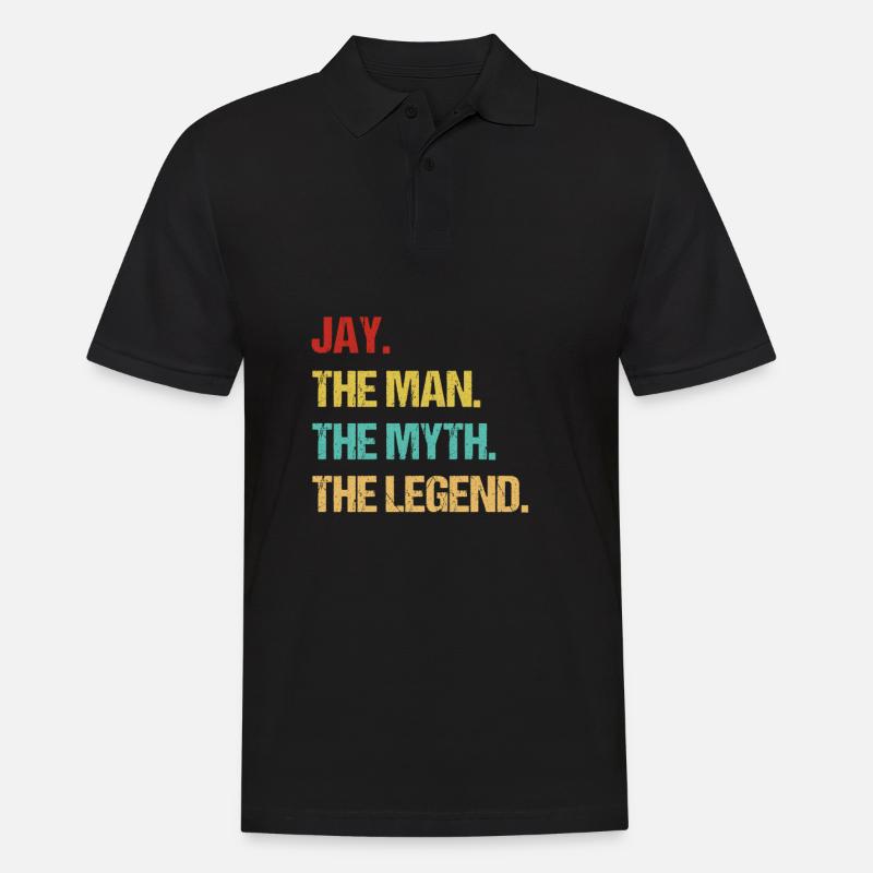Herren Jay Name Geschenk Design - Männer Poloshirt - Schwarz