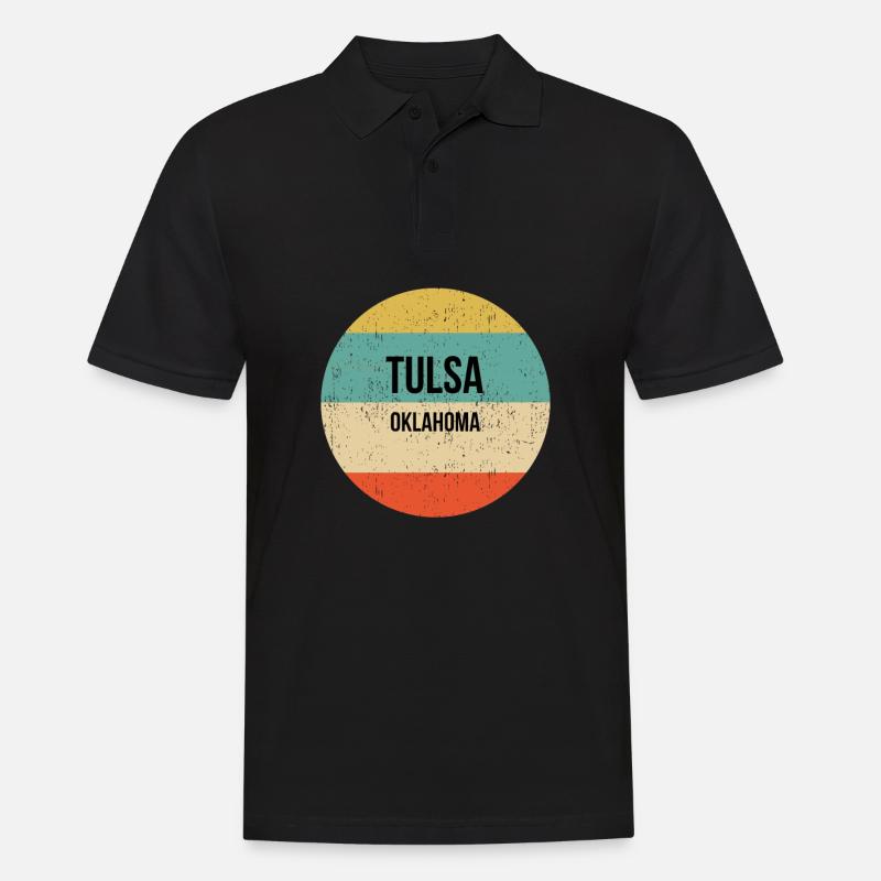 Tulsa Oklahoma Design | Tulsa Design - Männer Poloshirt - Schwarz