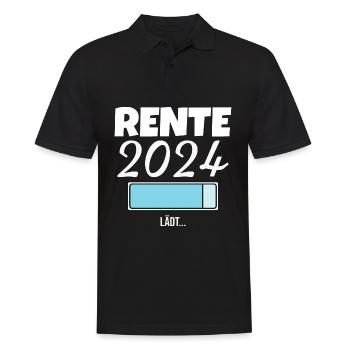 Rentner 2024 Ruhestand 2024 Der Countdown läuft - Männer Poloshirt - Schwarz - Vorne - Kai (181cm)