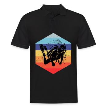 Free Dive Men's Diving Scuba Diver Diving - Men's Polo Shirt - black - Front - Kai (181cm)