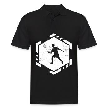Badminton players women Badminton - Men's Polo Shirt - black - Front - Kai (181cm)