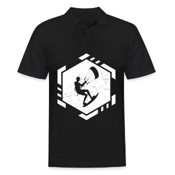 Cerf-volant femme Kitesurf Kitesurfeur Kitesurfeur Kitesurf - Polo Homme - noir - Devant - Kai (181cm)