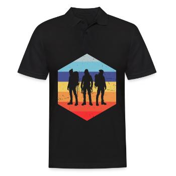 Boulder Climber Bouldering Men's Climbers - Men's Polo Shirt - black - Front - Kai (181cm)