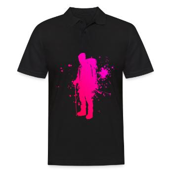 Kletterer Klettern Herren Climber Bouldern - Männer Poloshirt - Schwarz - Vorne - Kai (181cm)