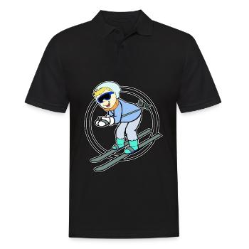 Skieur - Course - Tir - Sport - Polo Homme - noir - Devant - Kai (181cm)