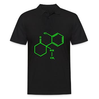 Ketamine - Men's Polo Shirt - black - Front - Kai (181cm)