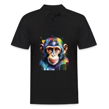 Singe Couleur Puanteur Cool Cool - Polo Homme - noir - Devant - Kai (181cm)