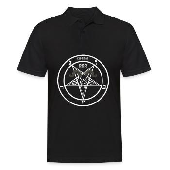 Satanisten Halloween 666 Antichirst Geschenkidee - Männer Poloshirt - Schwarz - Vorne - Kai (181cm)