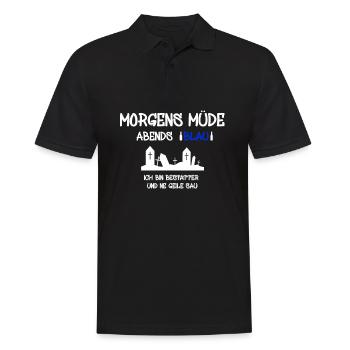Bestatter Totengräber Leichenbestatter - Männer Poloshirt - Schwarz - Vorne - Kai (181cm)