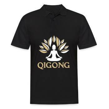 Qigong Qi Gong Tai Chi Thai Chi Chigong Yoga - Männer Poloshirt - Schwarz - Vorne - Kai (181cm)