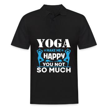 Yoga meditation yogi buddhism relaxation - Men's Polo Shirt - black - Front - Kai (181cm)