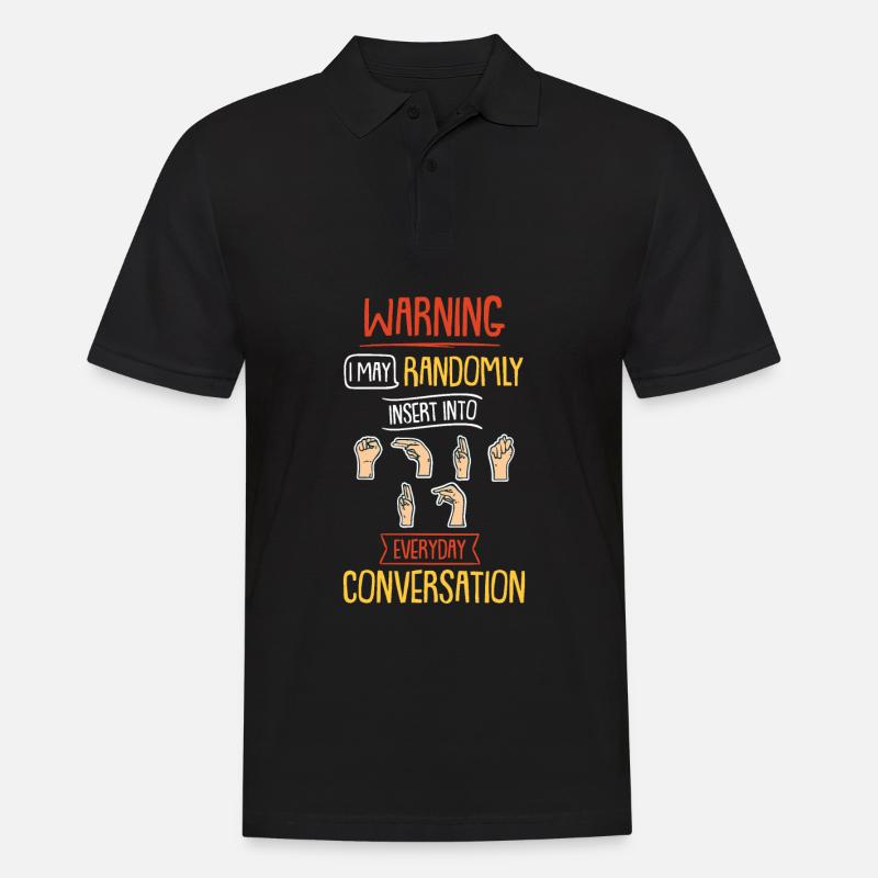 Taub Bewusstsein Gebärdensprache Geschenkidee - Männer Poloshirt - Schwarz