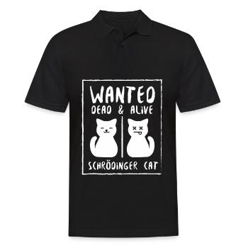 Chat Schrödinger mort ou vivant - Polo Homme - noir - Devant - Kai (181cm)