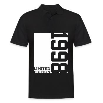 28. GEBURTSTAG LIMITED EDITION 1998 - Männer Poloshirt - Schwarz - Vorne - Kai (181cm)