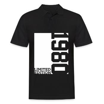 46TH BIRTHDAY LIMITED EDITION 1980 - Men's Polo Shirt - black - Front - Kai (181cm)