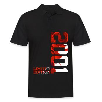 25TH BIRTHDAY 25 YEARS LIMITED EDITION 2001 - Men's Polo Shirt - black - Front - Kai (181cm)