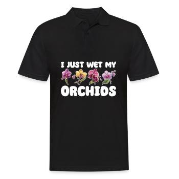 I Just Wet My Orchids Planzen Freund Orchideen - Männer Poloshirt - Schwarz - Vorne - Kai (181cm)