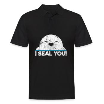 Animaux Lion de mer - Polo Homme - noir - Devant - Kai (181cm)