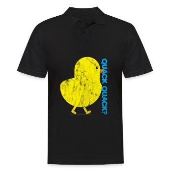 Animals Chicken Quack - Men's Polo Shirt - black - Front - Kai (181cm)