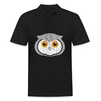 Hibou des animaux mignons - Polo Homme - noir - Devant - Kai (181cm)