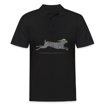 Animaux lapins - Polo Homme - noir - Devant - Kai (181cm)