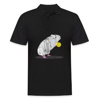 Tiere Ratte und Käse - Männer Poloshirt - Schwarz - Vorne - Kai (181cm)