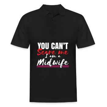 Sie können eine Hebamme nicht erschrecken - Männer Poloshirt - Schwarz - Vorne - Kai (181cm)