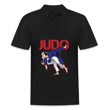 Judo - Männer Poloshirt - Schwarz - Vorne - Kai (181cm)