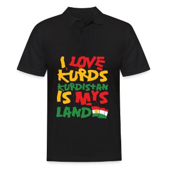 Kurdistan Tigris - Männer Poloshirt - Schwarz - Vorne - Kai (181cm)