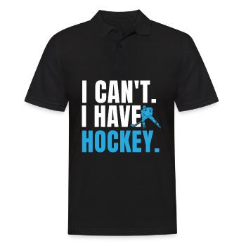 I can not have hockey - Men's Polo Shirt - black - Front - Kai (181cm)