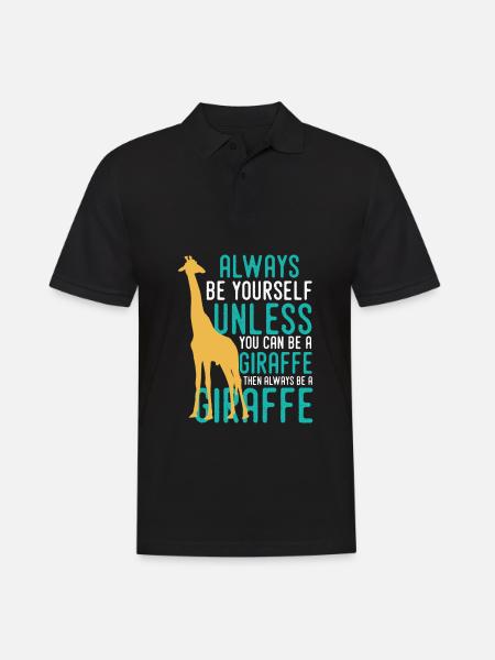Giraffe | Giraffen | Safari - Männer Poloshirt - Schwarz