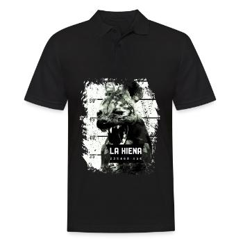 Hyäne | Gefängnisbild | Gefängnis - Männer Poloshirt - Schwarz - Vorne - Kai (181cm)